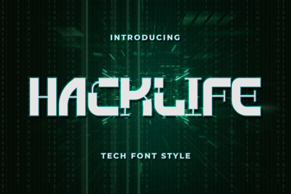 Hacklife Font: A Futuristic Display Font for Modern Design