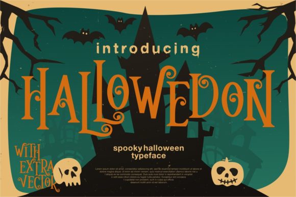 Hallowedon Font for Spooky Seasonal Creations
