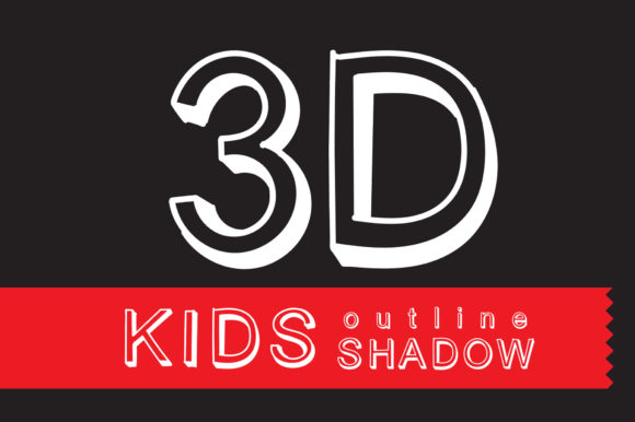 Kids 3D Outline Shadow Font for Creative Campaigns