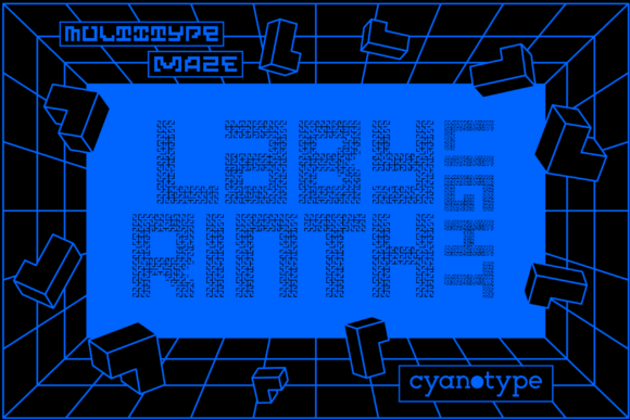 MultiType Maze Labyrinth Light for Trendy Branding and Display Fonts