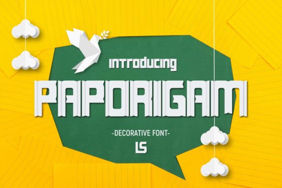 Paporigam Display Font for Creative Publishing