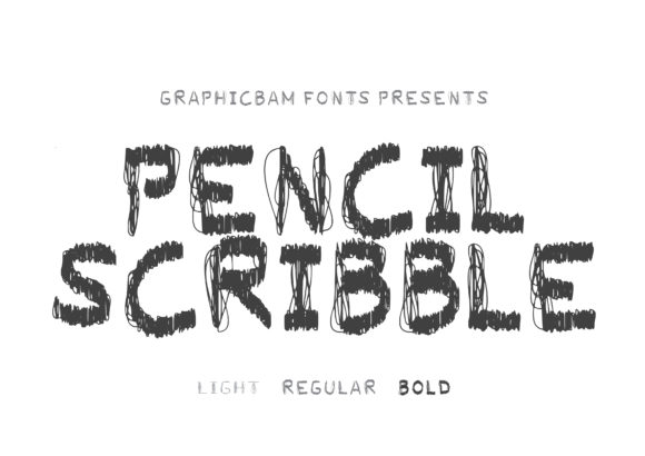 Pencil Scribble Display Font for Creepy Creativity