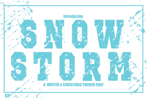 Snow Storm Font for Winter Craft Projects