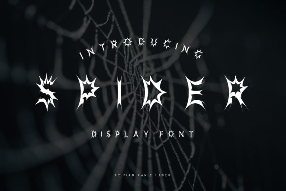 Spider Font: A Spooky Display Font for Creative Projects