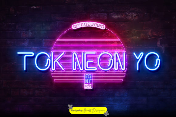 Tok Neon Yo: A Retro Display Font for Bold Editorial Designs